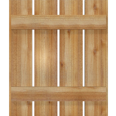 Windows Ekena Millwork Unfinished Paintable Shutters 23-in W x 27-in H Set of 2 Window Shutter