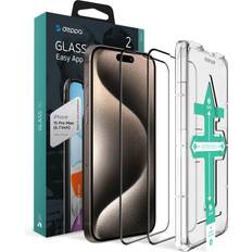 Deppa Pellicola Vetro Temperato per iPhone 15 Pro Max 2 Pz