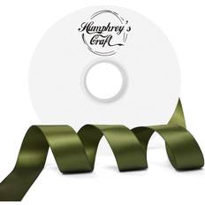Christmas Gift Wrap Ribbons Humphrey's Craft 1 Inch Moss Green Double Faced Satin Ribbon