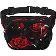 Jejea Waist Bag With Adjustable Strap - Red/Black