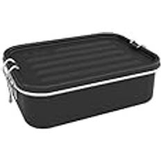 Sigg Kitchen Storage Sigg Obsidian Black Lunch Box with Leak-Proof Silicone Rim Food Container