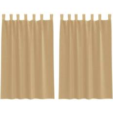 VidaXL Curtains vidaXL Voile Curtains with Rod Pockets 2 pcs Sand