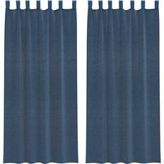 vidaXL Voile Curtains with Rod Pockets 2 Pcs Royal Blue 140x245cm