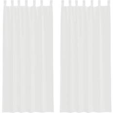 Curtains & Accessories vidaXL Voile Curtains with Rod Pockets 2 pcs White