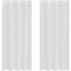 Curtains & Accessories vidaXL Voile Curtains with Grommets 2 Pcs White