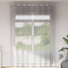 Gardiner & Tilbehør vidaXL Voile-gardiner med Øskner 140x300 cm Lysegrå 2 Stk