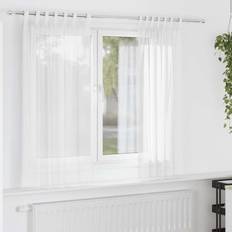 Curtains & Accessories vidaXL Voile Curtains with Rod Pockets 2 pcs White
