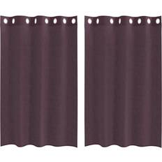 vidaXL Voile-gardiner med Øskner 140x175 cm 2 stk