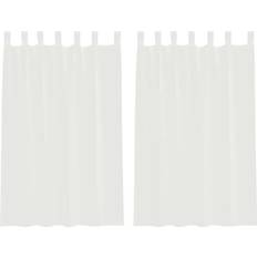 VidaXL Curtains & Accessories vidaXL Voile Curtains with Rod Pockets 2 pcs White