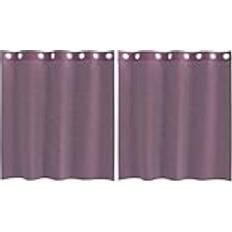 Gröna Gardinlängder vidaXL Voile Gardiner Med Öljetter 140 x 140 cm Set of 2