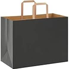 Pink Gift Bags vidaXL Papiertragetaschen 250 Stk mit Henkeln Schwarz 32x17x25 cm