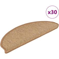 Sisal Trappmattor vidaXL Trappmattor Självhäftande Sisal-look 65x21x4 cm Sisal Orange
