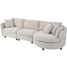 ERYE Modern Beige Sofa 111.4" 4 Seater