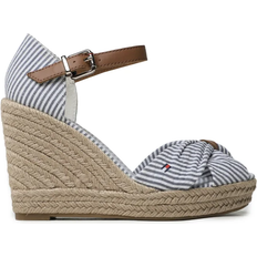 Tommy Hilfiger Sandalias de cuña Seersucker - Azul