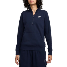 Nike Sportswear Club Fleece Women's 1/2 Zip Sweatshirt - Obsidian/White