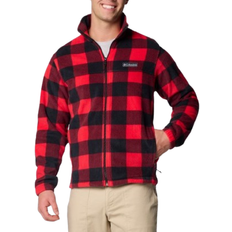 Checkered Jackets Columbia Men’s Steens Mountain Printed Fleece Jacket - Mountain Red Check Print