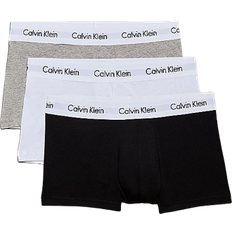 Homme Sous-vêtements pour hommes Calvin Klein Cotton Stretch Low Rise Trunk 3-Pack - Black/Heather/White