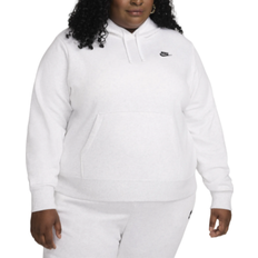 Nike Sportswear Club Fleece Women's Pullover Hoodie Plus Size - Birch Heather/Black