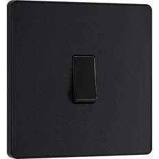 Wall Switches BG Evolve Matt Black Single Light Switch 20A 16AX 2 Way PCDMB12B