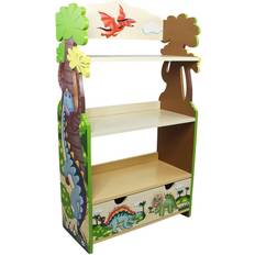 Teamson Fantasy Fields Dinosaur Kingdom Bookshelf with Storage Drawer