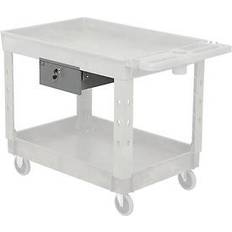 Global Industrial Drawer w/Divider for Plastic/Steel Carts, 10-3/4"L x 18"W x 4-1/2"H, Gray