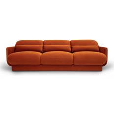 TOV Furniture Azalea Velvet Rust Orange Sofa 90.5" 3 Seater