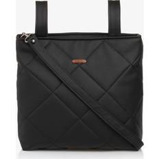 Uzturre Black Faux Leather Quilted Changing Bag 40 cm