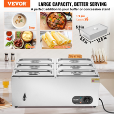 Commercial Food Warmer 6 x 5 Qt