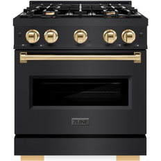 ZLINE SteamClean Gas Ranges ZLINE Classic 30-in 4 Burners Oven Stainless Steel, White, Gold