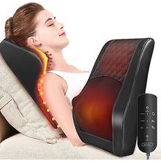 Boriwat Back massager with heat massagers for neck and back 3d kneading massage Black R7 Black