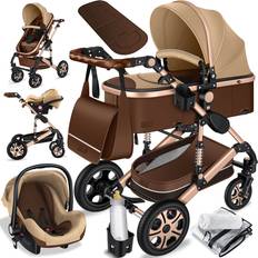 Kesser Carrozzina 3in1 Loops Marrone Champagne (Sistema di Viaggio)
