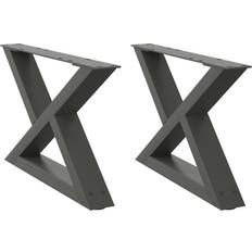 vidaXL 4012690 Anthracite Bordsben 31.3cm 2st