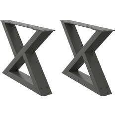 vidaXL 4012690 Anthracite Table Leg 31.3cm 2pcs