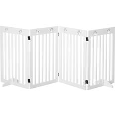 Pawhut Foldable Pet Gate w/ Support Feet 204x30x75cm