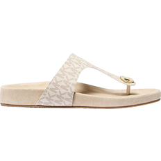 Michael Kors Women Slippers & Sandals Michael Kors Lucinda Signature Logo - Vanilla