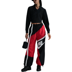 Nike Sportswear Women's Mid-Rise Loose Woven Open-Hem Pants - University Red/Black/Sail