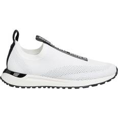 Michael Kors Man Shoes Michael Kors Bodie Logo Tape Mesh Slip-On Trainer M - Optic White