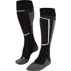 Nainen - Polvisukka Sukat Falke SK2 Intermediate Wool Women's Skiing Knee Socks - Black Mix