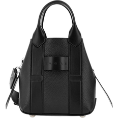 Hogan Script Small Leather Tote Bag - Black