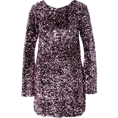 Gina Tricot Loose Sequin Mini Dress - Pink