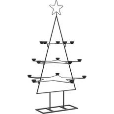 Staal Decoratieve items vidaXL 4018963 Black Christmas Tree 105cm