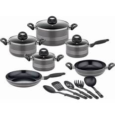 GSW Set GSW Kochtopf-Set Milano Grey 15-tlg Set mit Klappe