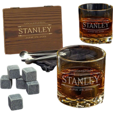 HomeWetBar Personalized Whiskey Glass Gift Bar Set 10.2fl oz