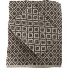 Nina Royal Rubin Terry Towel Checkered Badlakan Brun, Svart (70x50cm)