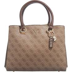 Guess Sac à main logo all over Noelle jeans Femme Blanc