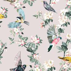 Handford Garden Birds Antique Creme Wallpaper 10m x 52cm