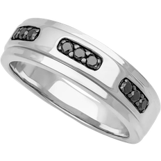 Macy's Band Ring - Silver/Diamonds