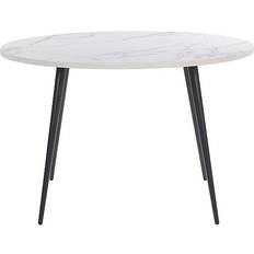 Beliani Odeon Marble Effect White Dining Table 120cm