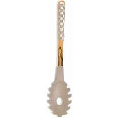Mackenzie-Childs Mocha Check Pasta Ladle 12.25"