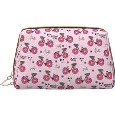 Rateoe Bike with Donut Wheels for Travel Makeup Bag - Pink